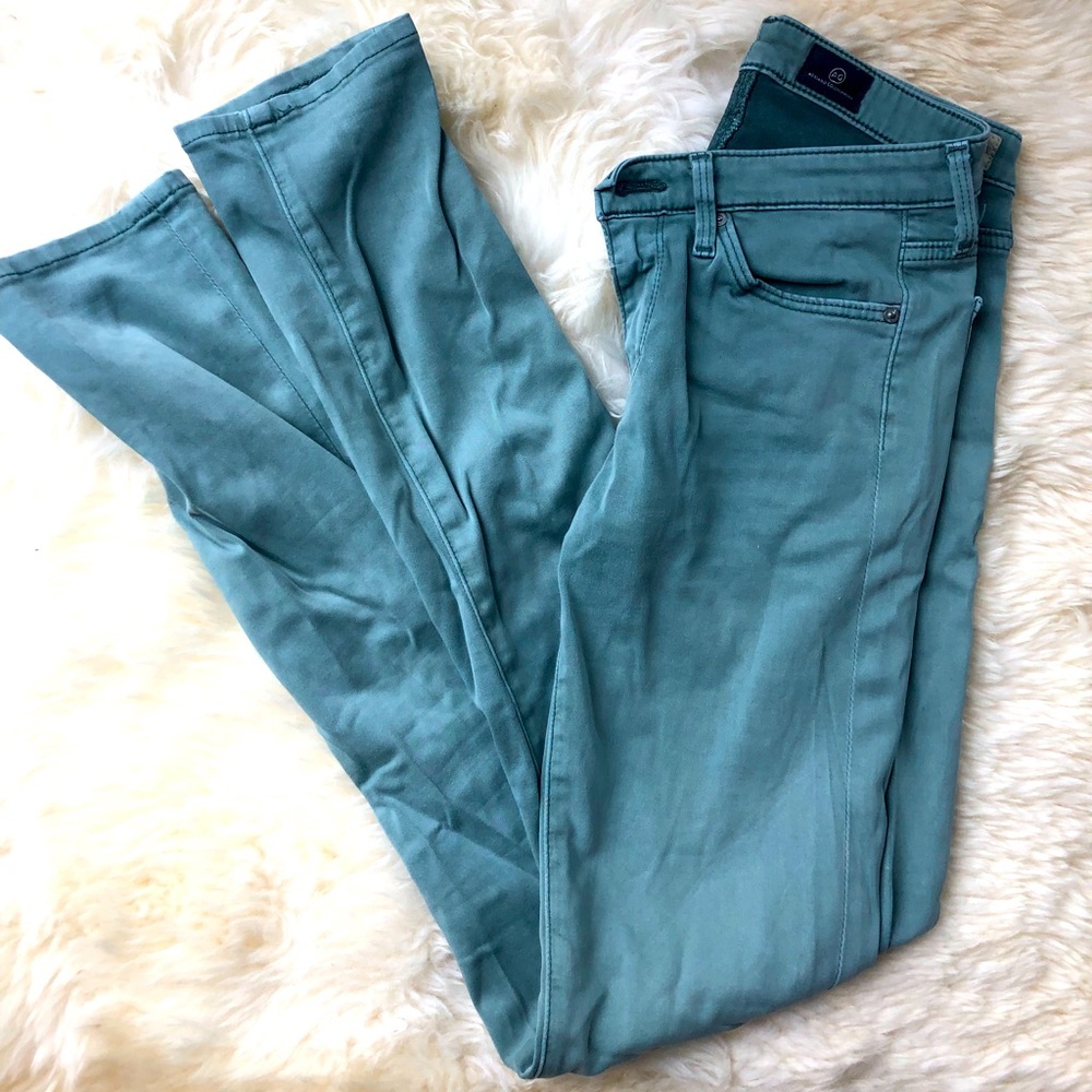 AG Adriano goldschmied sz 24 Sage Green The Stilt Cigarette jean